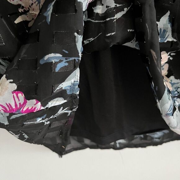 FLORAL Blouse Top Sheer Blousology - Picture 4 of 7